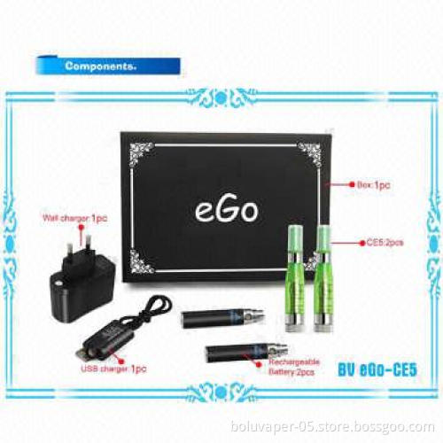 CE5 eGo Electronic Cigarette Clearomizers with Changeable Coil in Various Coils